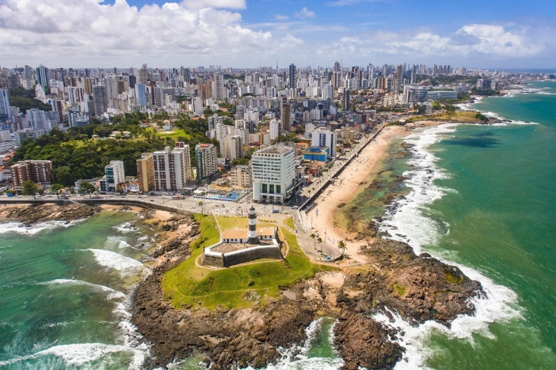1080P, brasil, bahia, ciudad, salvador, edificios, mar