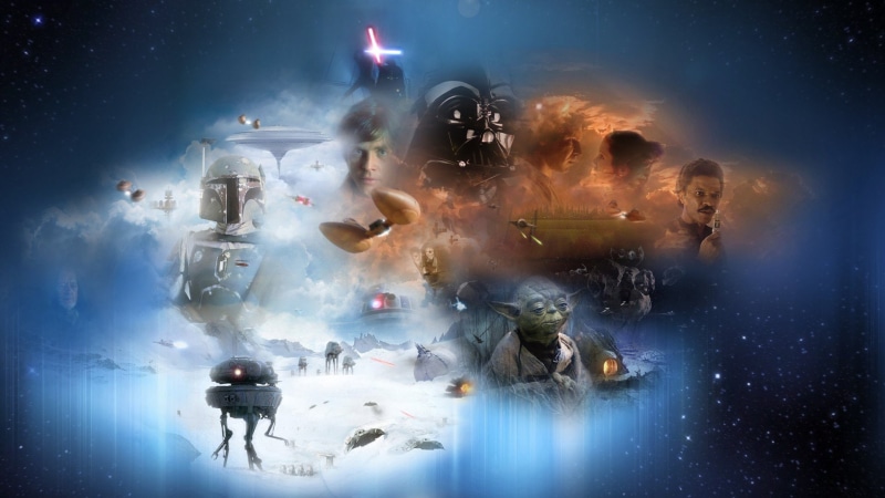 Luke Skywalker, Star Wars Episode V: The Empire Strikes Back, Han Solo, Lando Calrissian, Darth Vader, Boba Fett, Star Wars, Princess Leia, 1080P, Yoda