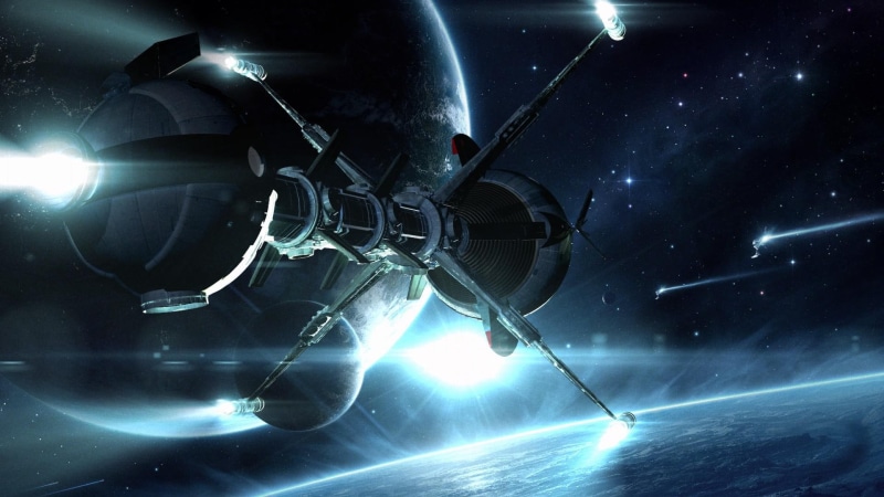 spaceship, fi, planets, spacecraft, stars, space, 1080P, download, art, sci, image