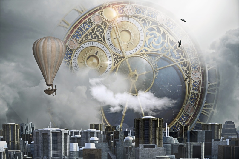 cloud - sky, business, steampunk dream, building exterior, pollution, architecture, background, office building exterior, landscape, sci-fi, mysterious