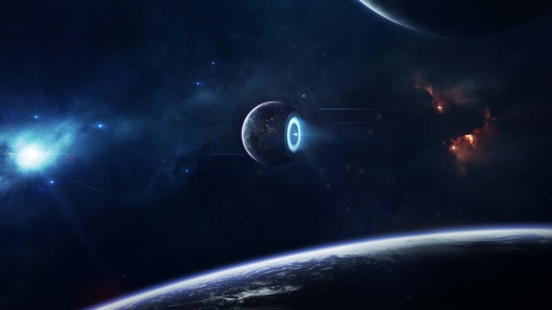 night, moonlight, 1080P, orbiting, light - natural phenomenon, scifi, astronomy, star - space, moon, earth, cloud - sky, space art, science, planet earth