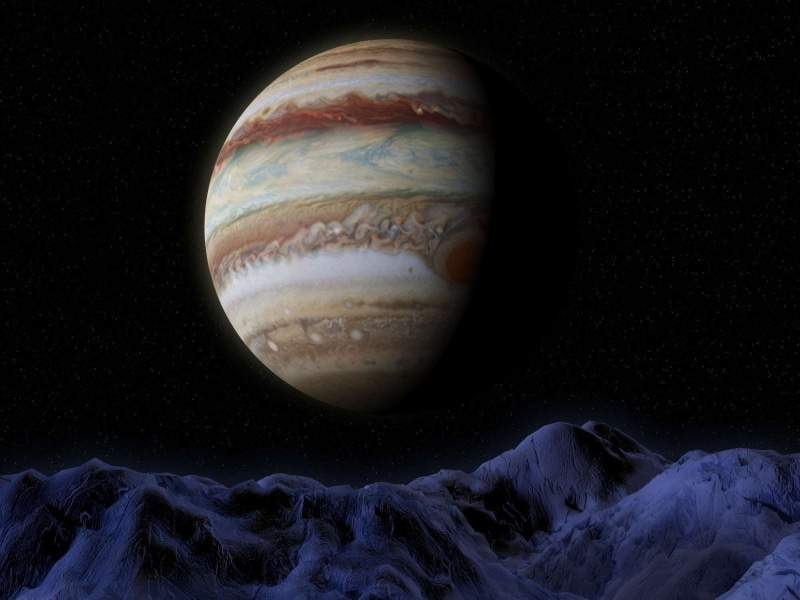 planet, orbit, sky, moon, ganymede, scenics - nature, digital composite, universe, scifi, satellite, europa, 1080P, nature, solar, science, no people