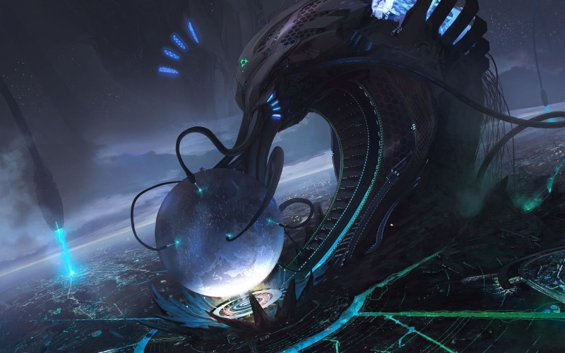 digital, 1080P, glass - material, digital composite, illuminated, water, metal, night, close-up, science fiction, technology, spacecraft, arts culture and entertainment