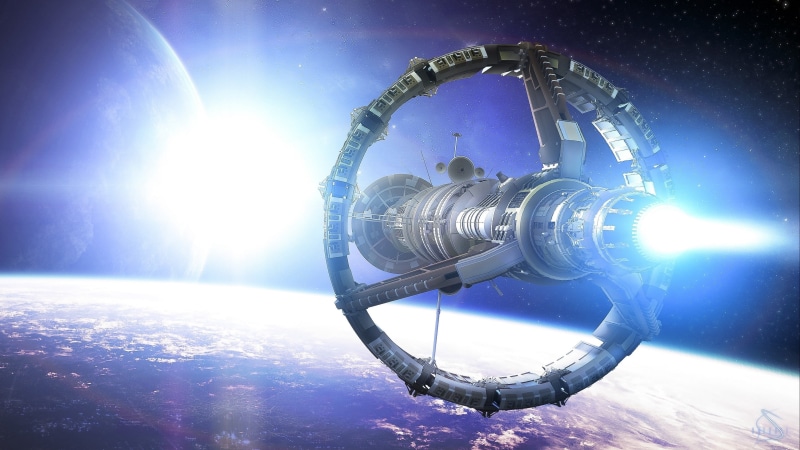 space, sun, spacefaring, space station, imagined, spaceship, 4K, space travel, planet, space traveler, spacecraft, outer space