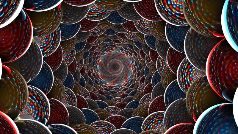 unending, 4K, wormhole, cool, 3d, balls, endless, digital, fracal