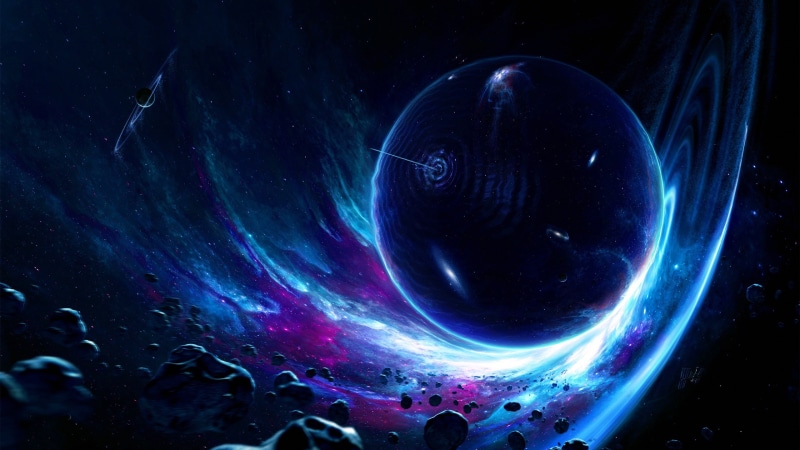 2K, wormholes, space, asteroid, planet, space art, artwork, digital art