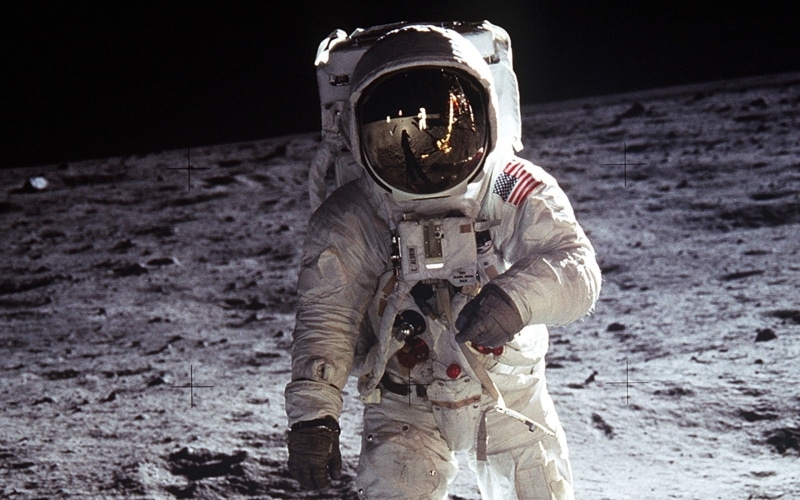 Buzz aldrin, space, Moon, NASA, 1080P, Apollo 11