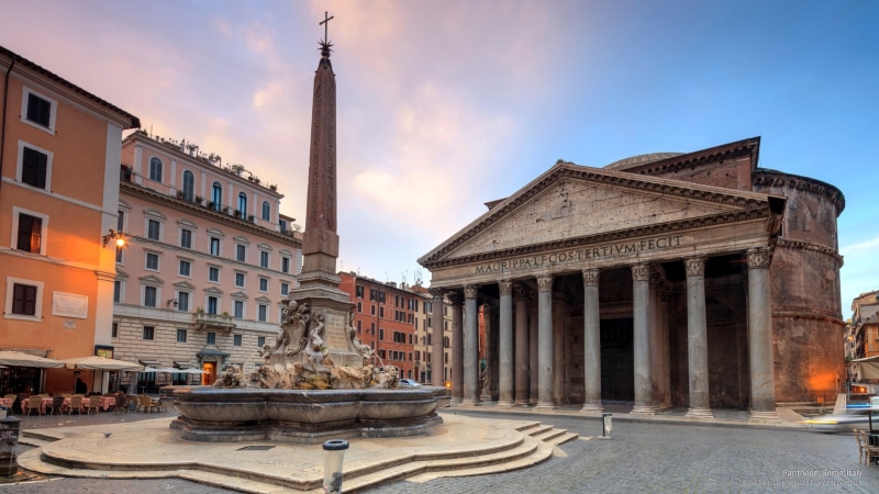 Landmarks, pantheon, italy, 2K, rome