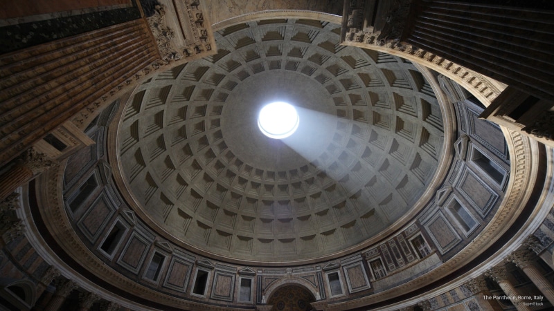 rome, italy, Landmarks, pantheon, 2K