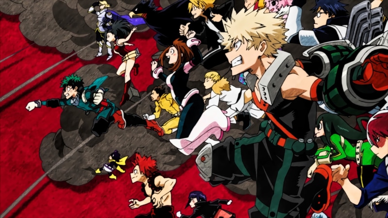 My Hero Academia, Momo Yaoyorozu, Koji Koda, Denki Kaminari, Fumikage Tokoyami, Ochaco Uraraka, Mashirao Ojiro, Shouto Todoroki, Kyouka Jirou, Izuku Midoriya