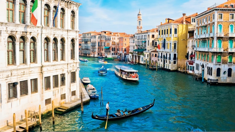 water transportation, grand canal, canal, tourism, europe, italy, 4K, sky, water, travel, summer, boat, holiday, gondola, waterway, channel, city, venice