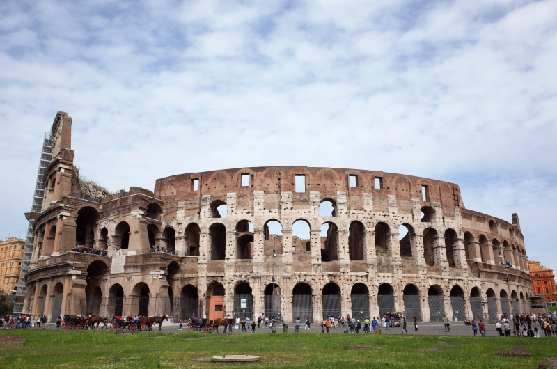 rome, tourism, public domain, arch, clouds, stadium, europe, visit, building, photo, outdoors, old Ruin, archaeology, ancient civilization, architecture