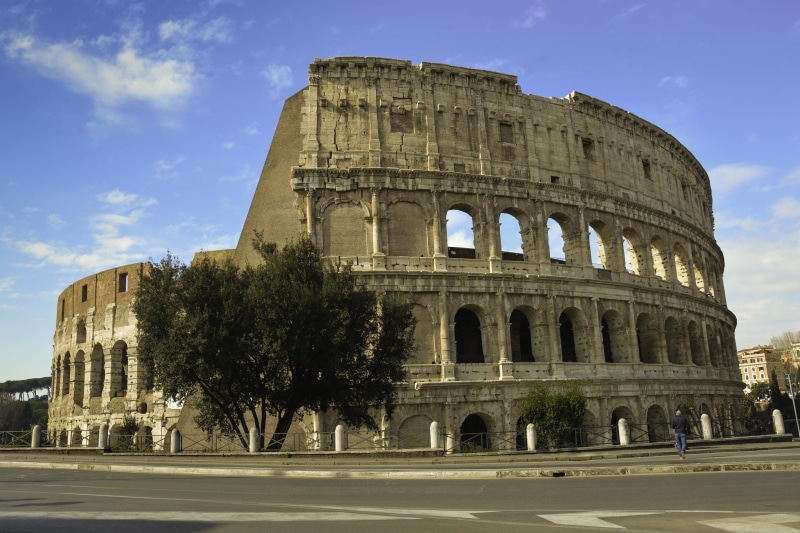 Colosseum, tourist, old ruin, europe, architectural column, ruin, low angle view, arena, tourism, unesco, built structure, historical, sky, attraction