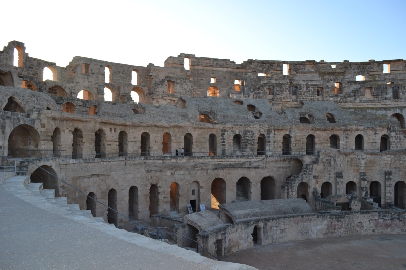 monument, colosseum, the past, gladiator, byzantine, stone, ancient, nature, amphitheater, ruined, roman, africa, tourism, building exterior, coliseum