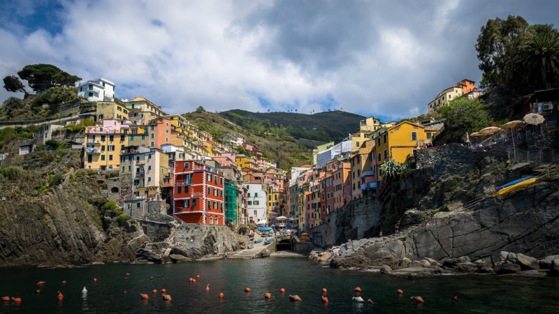 1080P, Riomaggiore, Liguria, Sea, Buildings, Cinque, Houses, Coast, Italy, Terre