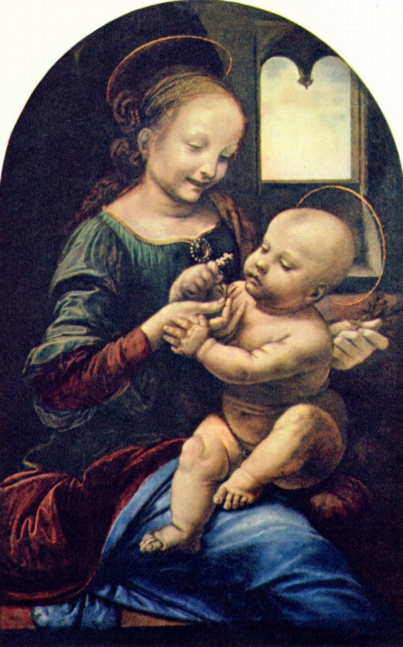 boiler and jesus, positive emotion, mammal, people, indoors, child, religion, mother and son, motherly love, 1478-1482, designer, benois madonna, emotion