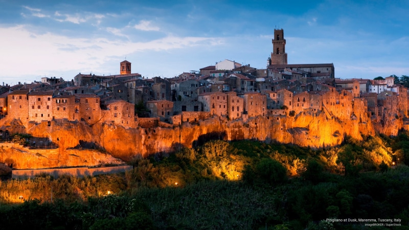 maremma, dusk, tuscany, 2K, italy, pitigliano, Europe