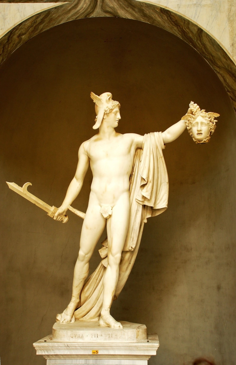 fine art statue, female likeness, representation, day, spirituality, human representation, no people, building, perseus, built structure, architecture