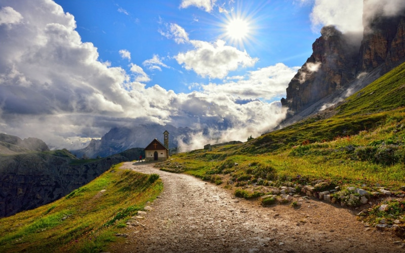 lavaredo, dolomites, built structure, dialect, the way forward, tre, scenics - nature, germany, mountain, zinnen, thime, idyllic, famous, mountain range