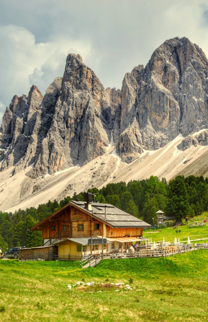 environment, nature, no people, built structure, val di funes, building, house, beauty in nature, dolomites, building exterior, scenics - nature, landscape