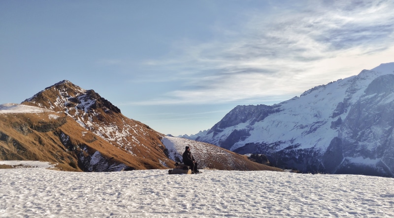 tranquility, cloud - sky, man, canazei - belvedere (val di fassa), italy, mountain peak, landscape, day, top, wild, scenics - nature, cold temperature