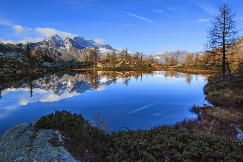lake, day, reflection, mountain, Photoshop Elements, di, water, nature, european Alps, tree, forest, blue, time, Manfrotto, landscape, DX, scenics, middle