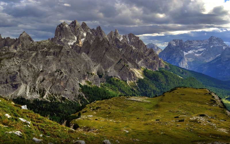 cloud - sky, dolomites, landscape, rock, idyllic, no people, snowcapped mountain, day, mountain range, solid, physical geography, formation, scenics - nature
