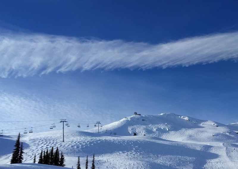 Snow, powder day, landscape, whistler mountain, covered, clear, ski resort, blue, whistler blackcomb, daytime, ice, lift, scenics, bluebird, season, chairlift