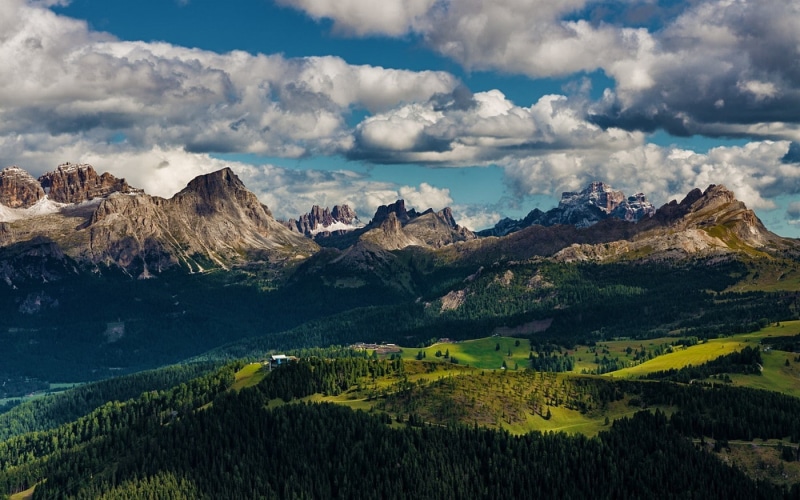 mountain range, mountains, beauty in nature, green color, forest, land, mountain, mountain peak, plant, scenics - nature, Italy, environment, no people