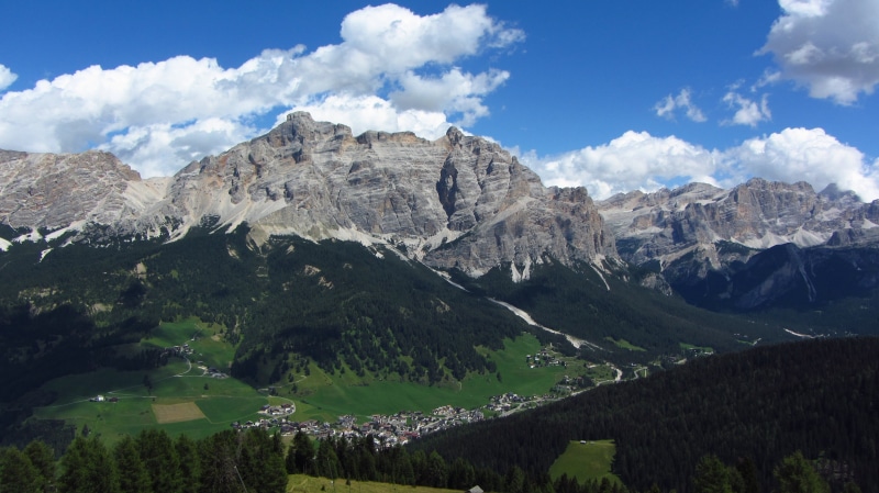 travel, outdoors, nature, travel destinations, badia, day, tree, sky, land, alta badia, tranquility, formation, dolomites, non-urban scene, sudtirol, 4K