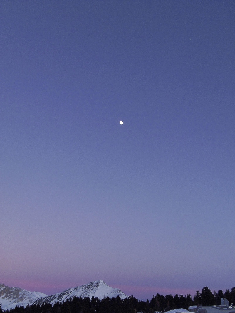 planetary moon, dusk, aldein, sky, italy, blue, night, tranquility, copy space, astronomy, moon, outdoors, alto adige, sunset, snow, clear sky, dolomiti