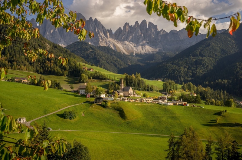 South Tyrol, village, 1080P, valley, hills, mountains