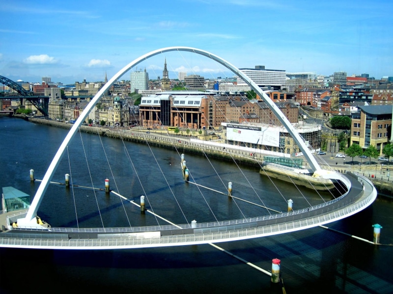 millennium, beautiful bridge, wonderful bridge, concrete, gateshead millennium bridge, 1080P, gateshead, stunning bridge, nature and landscapes, bridge