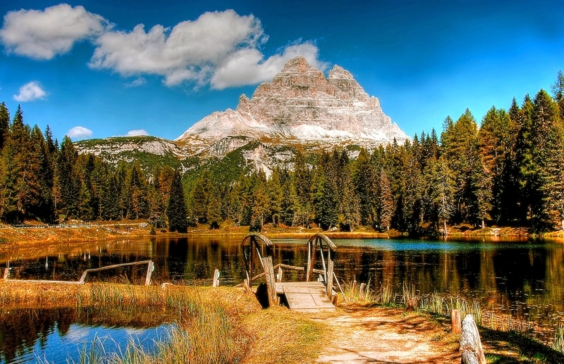 no people, trees, tranquil scene, nature, lake, italy, summer, photo, water, swamp, pine, near, land, 2K, cloud - sky, blue, scenics - nature, sky, green