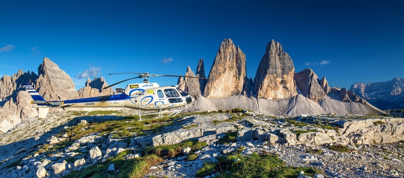 snow, mountain range, dolomites, travel, blue, helicopter, outdoors, non-urban scene, sunset, italy, landscape, sunny, mountains, rock wall, sky, the sesto dolomites