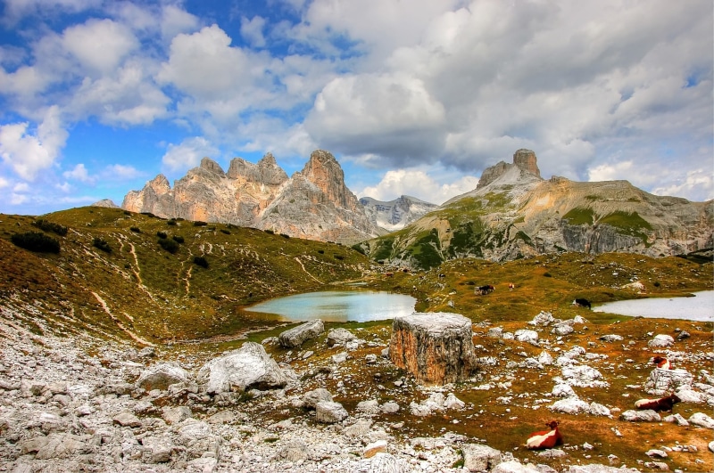 dolomites of sexten, daytime, natural wonders, lavaredo, sesto, photography, mountain range, rock, high mountains, view, no people, vision, italy, solid