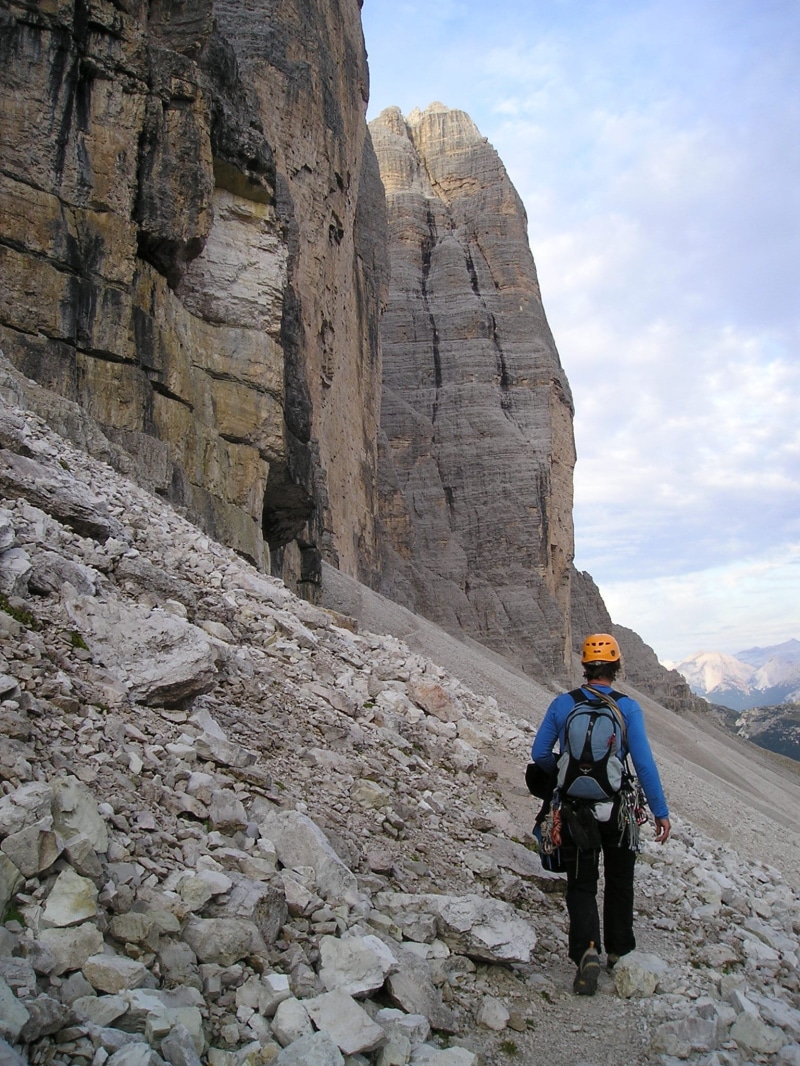 mountain range, travel, one man only, day, rock - Object, Climber, real people, 1080P, men, increased to, outdoors, dolomites, steep, alpine climbing
