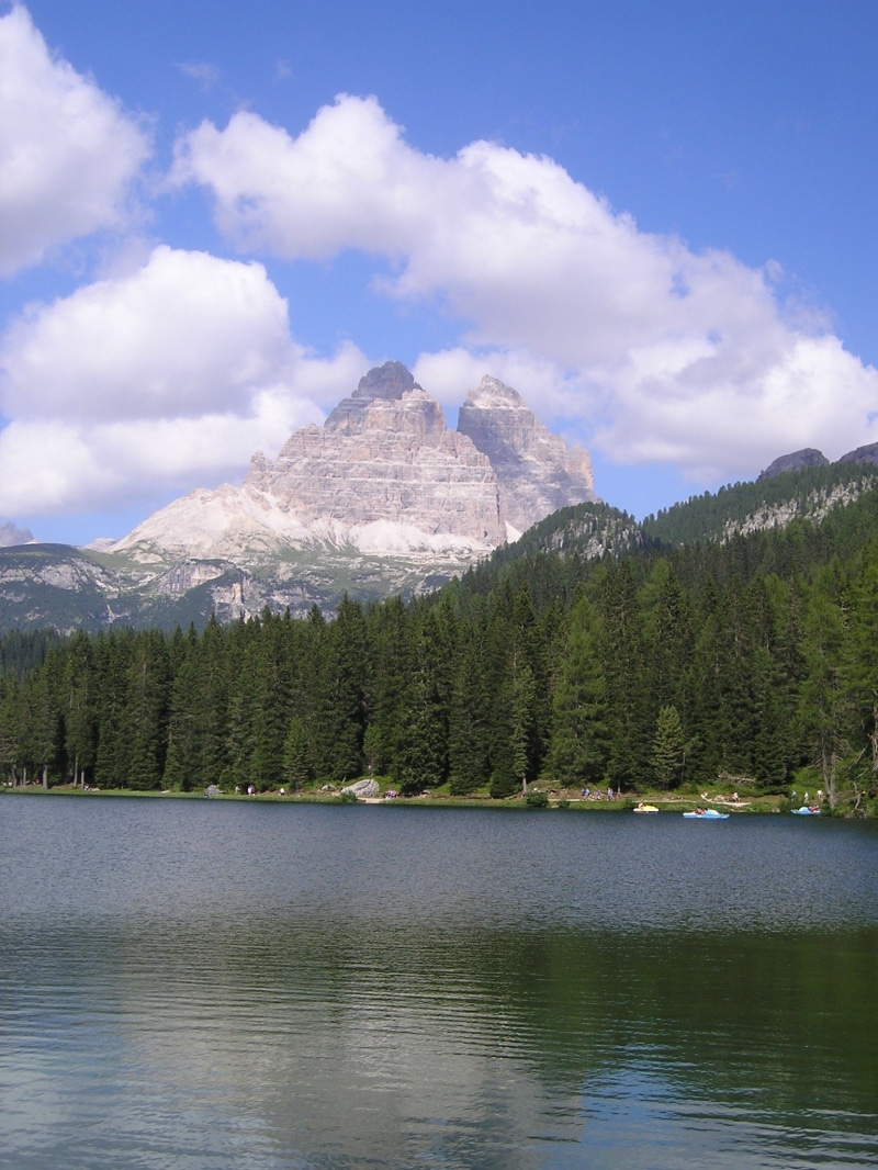 non-urban scene, formation, growth, reflection, mountain, pine tree, tranquil scene, lake, cloud - sky, coniferous tree, no people, waterfront, idyllic