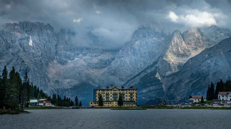no people, outdoors, mountain, transportation, sky, architecture, 1080P, nautical vessel, nature, scenics - nature, city, built structure, water, grand