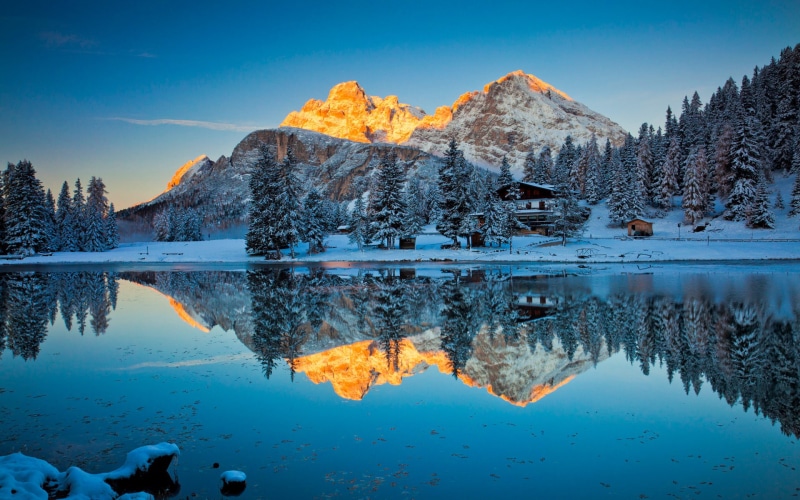 Reflection, Photography, Lake Misurina, 1080P