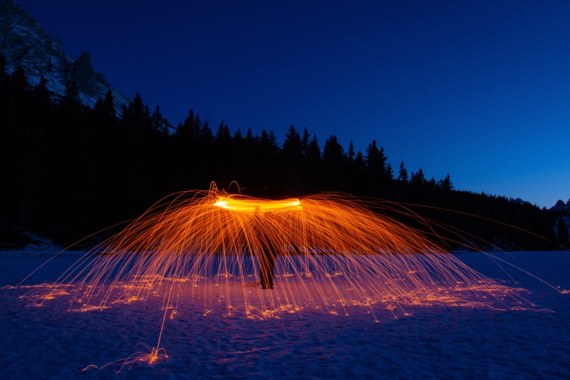 scenics - nature, outdoors, flame, beauty in nature, silhouette, nature, plant, wire wool, light, tree, sky, land, dusk, italy, fire, 5K, photo, light - natural phenomenon