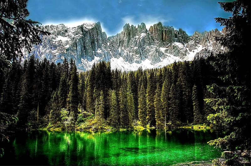 growth, tranquility, plant, mountains, trees, forest, clouds, travel, tranquil scene, scenics, non-urban scene, lake, scenics - nature, idyllic, body, nature