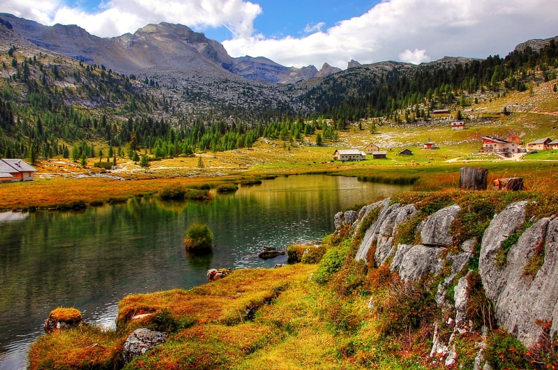 summer, nature, river, summit, unesco world heritage, peak, pine woodland, south tyrol, fanes alm, alpine panorama, sky, fanes, beauty in nature, water