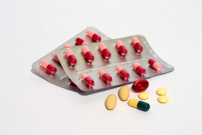 antibiotic, pad, blister pack, medicine, prescription Medicine, recovery, red, painkiller, studio shot, 2K, Cure, the pill, healthcare And Medicine, medication