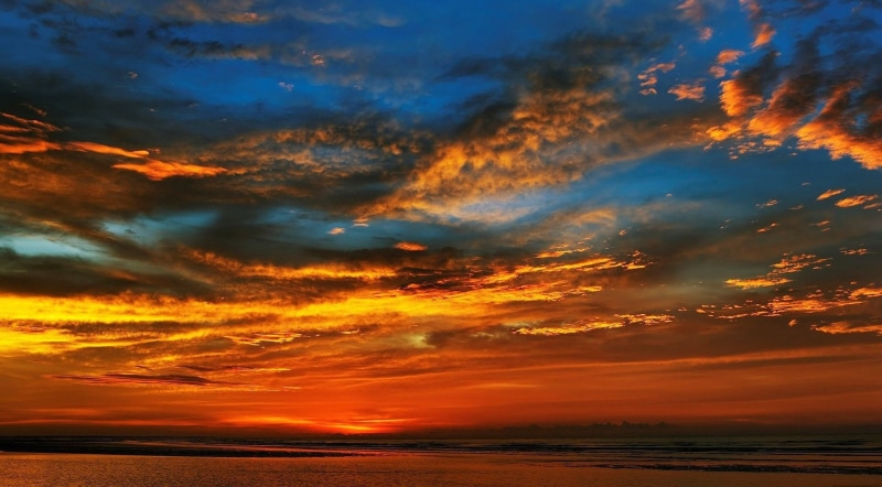 amanecer-rojo-mar-paisajes-naturaleza, 1080P