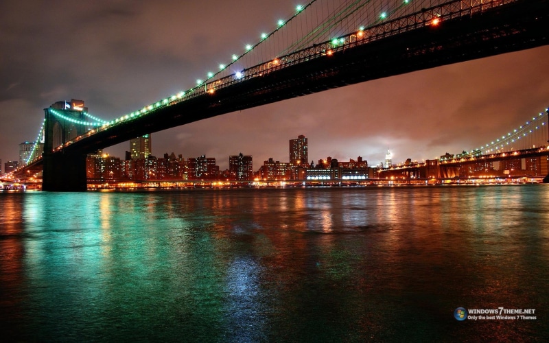 da, 1080P, noite, vista, nature and landscapes, ponte, luzes, cidade, beleza, agua, predios