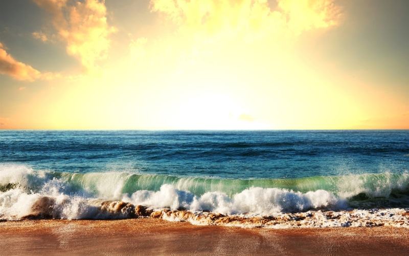 horizon over water, mar, sea, land, olas, playa, surfing, water, sunset, breaking, naturaleza, beach, amanecer, horizon, sport, power, power in nature