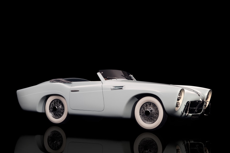 pegaso, retro, cabriolet, 1954, 4K, saoutchik