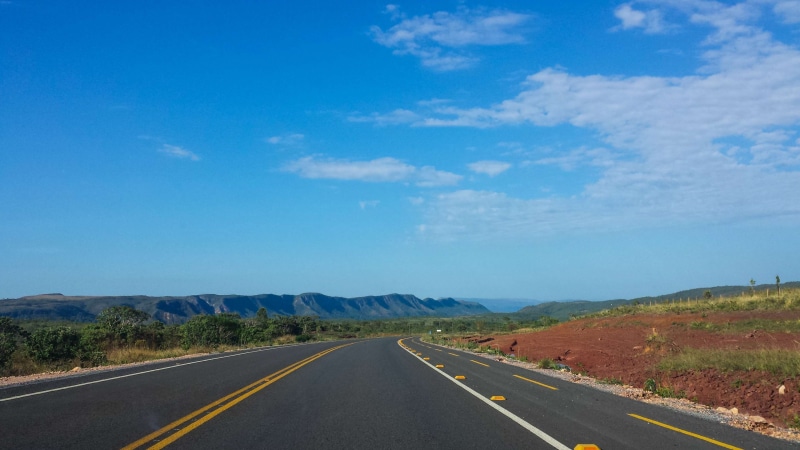 transportation, day, brazil, direction, outdoors, no people, nature, diminishing perspective, symbol, 4K, gois, chapada dos veadeiros, vanishing point