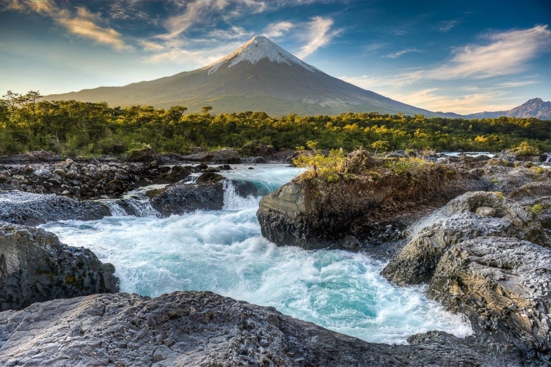 rock, nature, landscape, 720P, forest, scenics - nature, travel, mountain, beauty in nature, shrubs, no people, volcano, Chile, water, environment, travel destinations